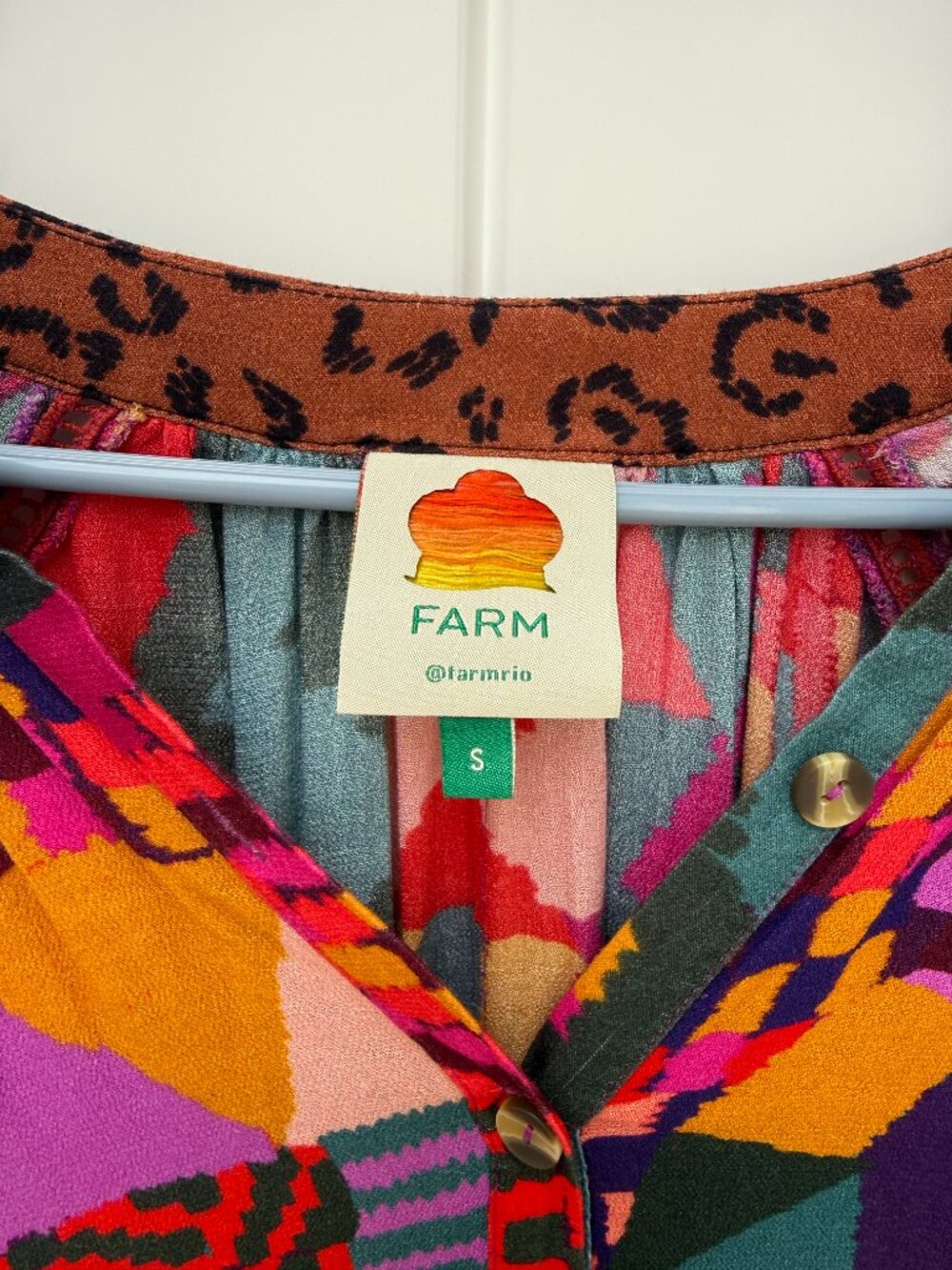 FARM Rio Mixed Print Ruffle Hem Mini Dress S - Picture 6 of 12